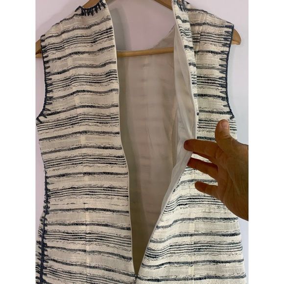 Tory Burch Tweed Sheath Dress Nicole Sleeveless Size 8 M Knee Length 6149 EUC - Picture 13 of 14